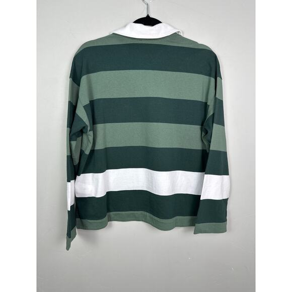 Madewell NWT Women’s Forest Hannah Rugby Long Sleeve Polo Shirt size Small - Picture 7 of 8